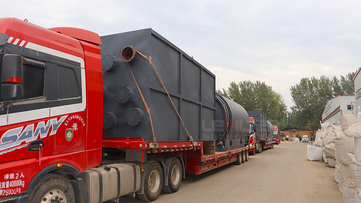 連續式膠粉煉油設備裂解油氣冷卻分離處理流程