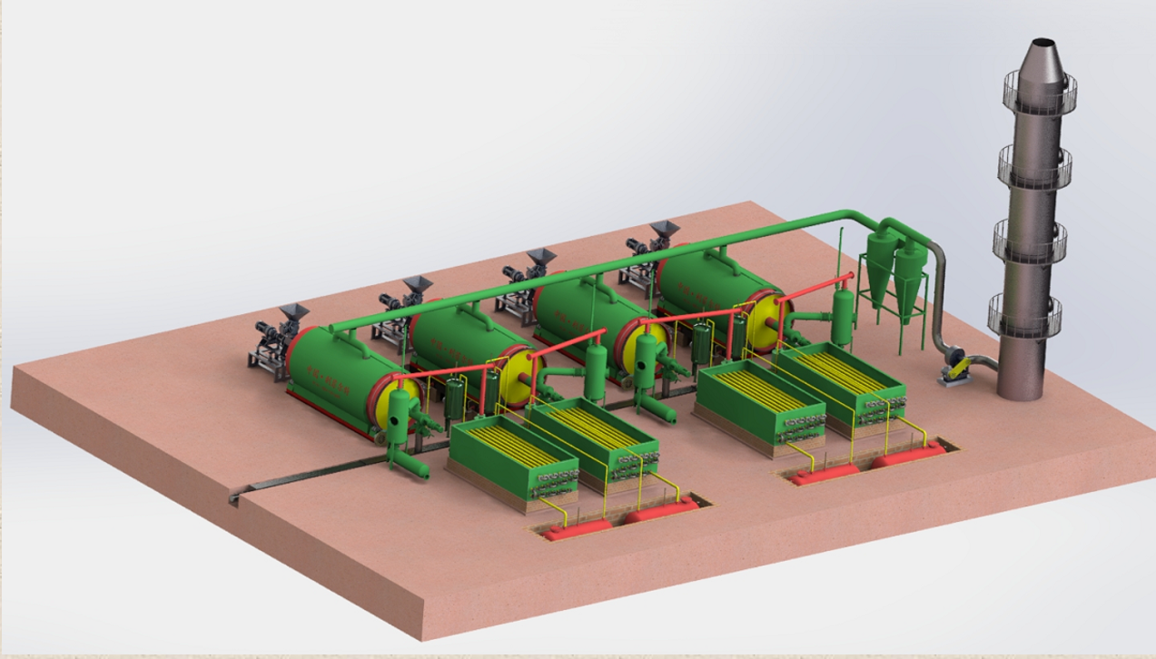 半連續(xù)式裂解設備（自動進料，螺旋出渣）